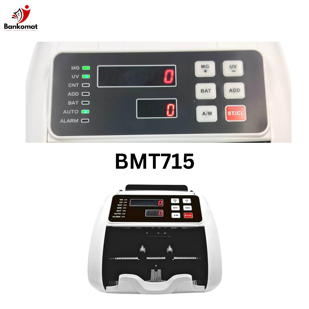 BANKOMAT Money/Currency/Cash/Bill Machine with Fake Note Detection, Batch Mode & Fast Countertop Currency Detector
