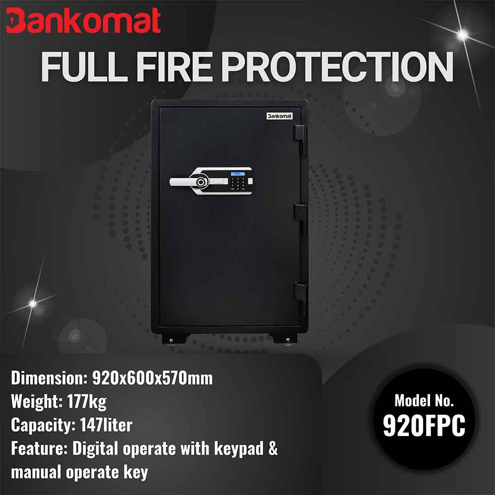 BANKOMAT Digital Safe With Electronic Keypad Lock System For Home, Office & Hotel (BMT-920FPC)