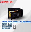 Bankomat Digital Safe With Electronic Keypad Lock System For Home, Office & Hotel Black Safe Locker (BMT23DN)