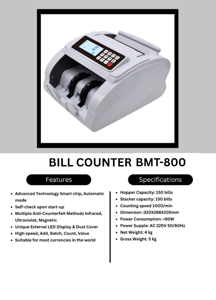 BANKOMAT SEMI NOTE COUNTING MACHINE BMT-800