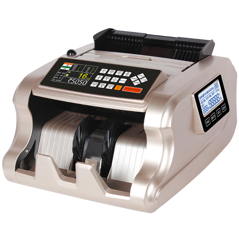 Bankomat INX4040 Curve Gold cash counting and fake note detection machine with digital display and keypad