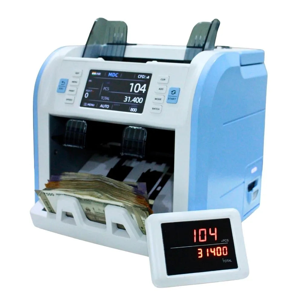 Thermal Printer In-Build CIS Double Pocket Cash Counting Machine
